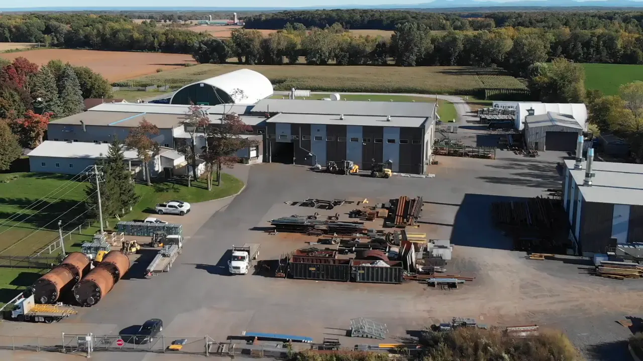 Aerial view of the Groupe Tremblay plant in Saint-Anicet